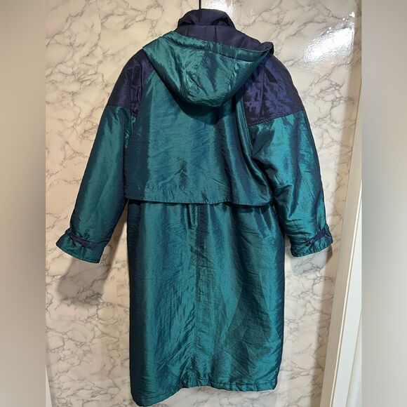 IZZI Vintage Coat Size S Purple Green - Picture 7 of 7